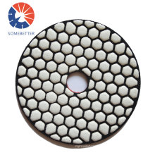 Diameter 4" and 5" 3 Step Wet Diamond Polishing Pads for Granite Marble Quartz Stone